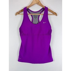 Nike Dri-FIT Purple Racerback Tank Top Womens M Built In Shelf Bra Workout Gym