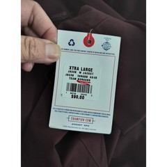 M1165) Champion Woman XL Burgundy Snap Zip Front Crop Coach Windbreaker