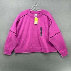 All in Motion Sweatshirt Womens XL Dark Violet Sandwash Pickleball Crew Neck NWT