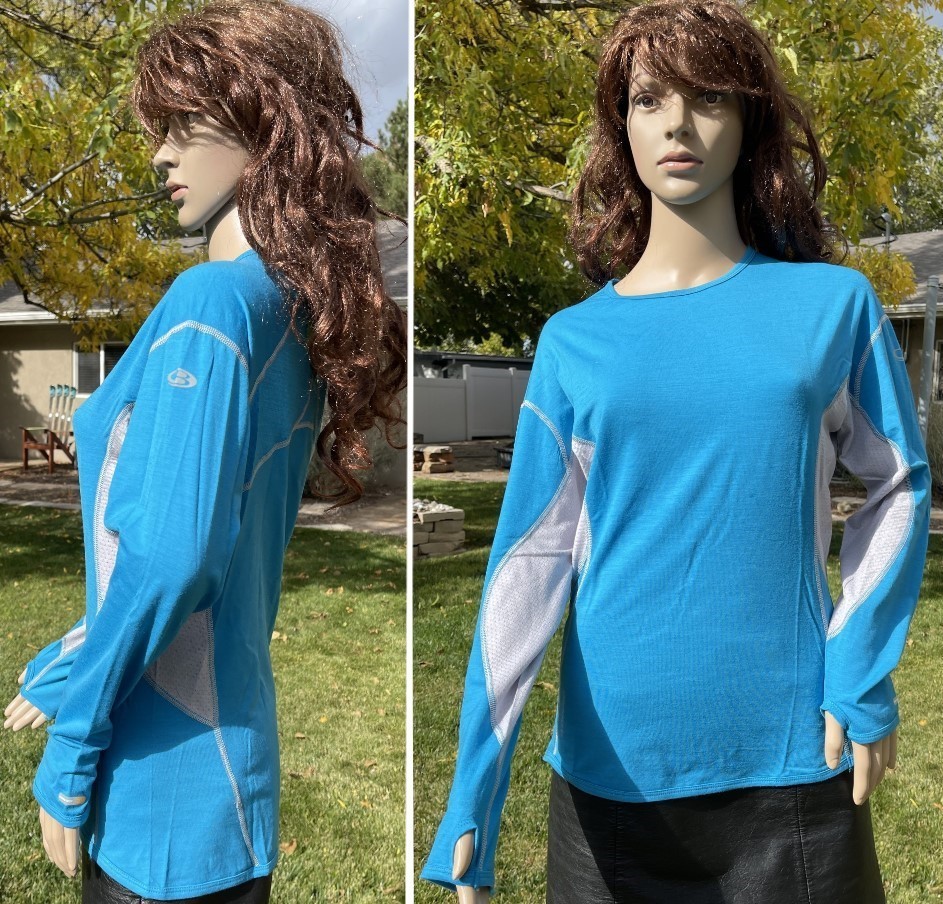 new ICEBREAKER GT 200 chase crew merino wool top baselayer slim fit womens LG