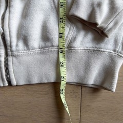 Brandy Melville Cropped Zip Hoodie Cream Fleece One Size