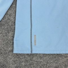 Smartwool Pullover Womens L Blue 1/4 Zip Merino Blend Thumbholes Outdoor Run