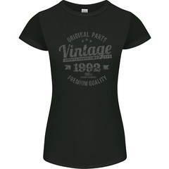 Vintage Year 33rd Birthday 1992 Womens Petite Cut T-Shirt