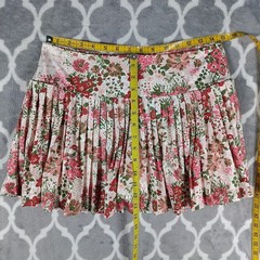 Laura Ashley Skort Women Large Pink Floral Pleated Golf Tennis 13 Inch Mini