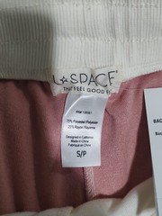 New L*Space Cream Track Pants Womens Small Pink Colorblock Back At It