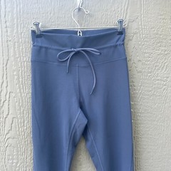 L*Space Women’s Size M Blue High Waisted Full Length Legging Work Out Drawstring