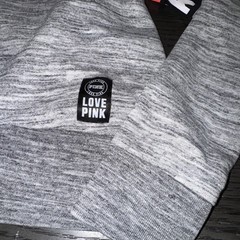 Vintage WOMEN’S VICTORIAS SECRET PINK mock turtleneck SWEATSHIRT MEDIUM GRAY