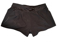 Reebok Women Black Athletic Activewear Gym Shorts Elastic Waist Poly/Spandex