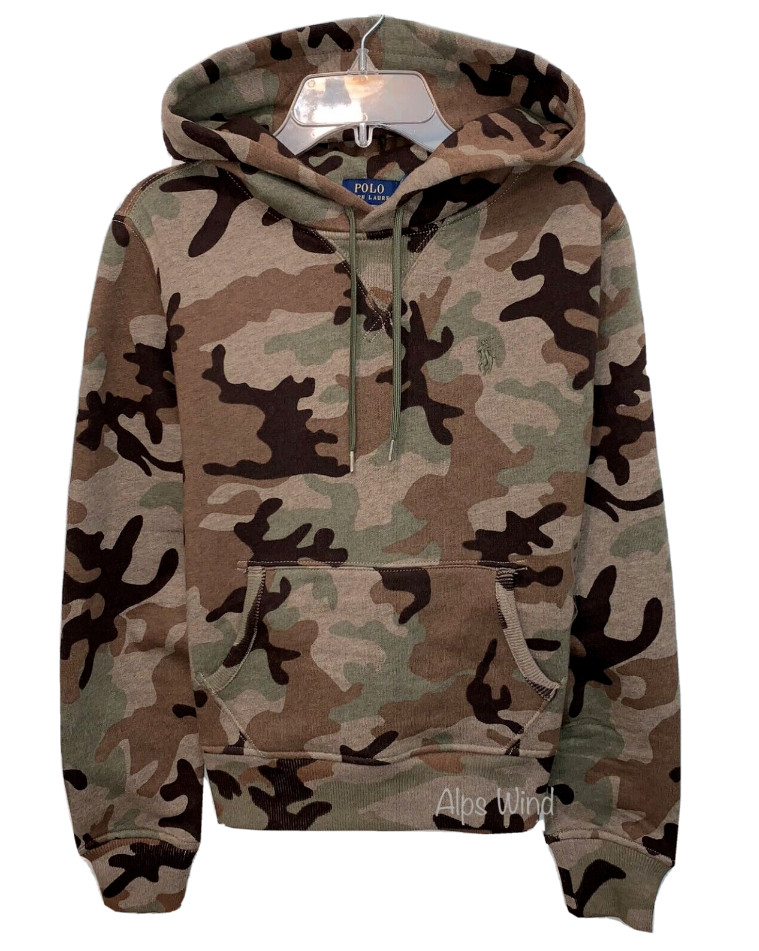 Polo Ralph Lauren Womens Camo Fleece Hoodie Pullover NWT$148 Size Various