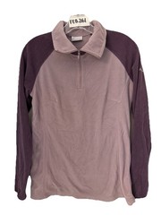 Columbia Sweatshirt Pullover Women’s 1/2 Zip Lightweight Dusty Rose Pink Sz M