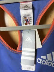 Adidas Sports Bra Womens Large Blue Orange Climalite Racerback NWT Athletic
