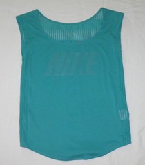 womens NIKE teal athletic top shirt size S