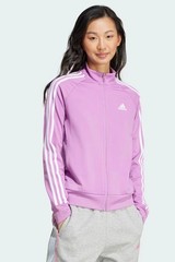 Adidas Women’s 3-Stripe Plus Size Tricot Track Jacket Preloved Purple 2X