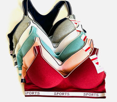 3/6 Pack Racerback Sports Bra Women’s High Impact Running Yoga Workout Bras 6826